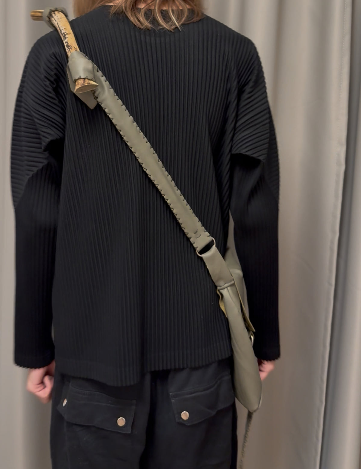 lambskin + antler bag