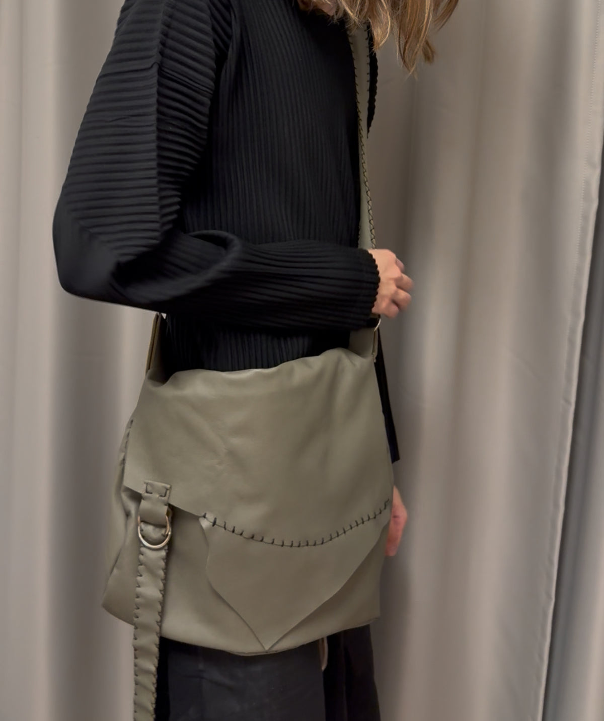 lambskin + antler bag