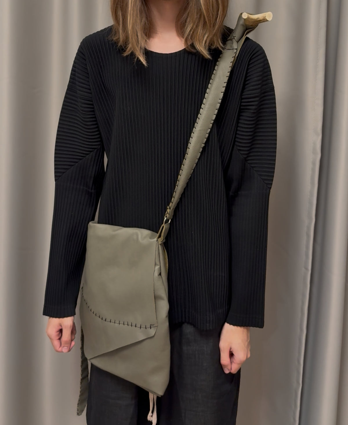 lambskin + antler bag