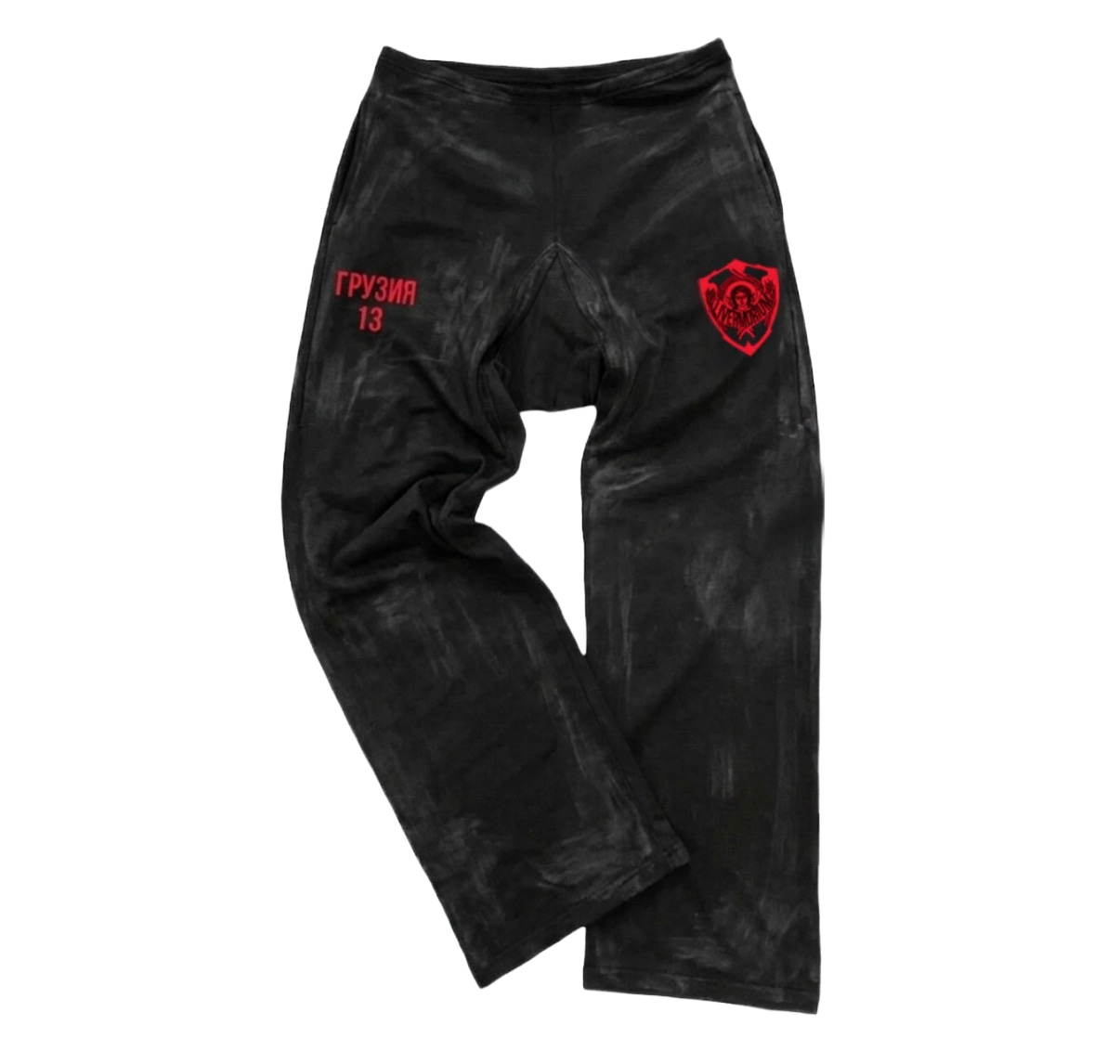 Georgia 13 WAXED black pants