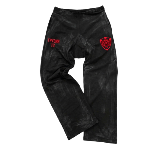 Georgia 13 WAXED black pants